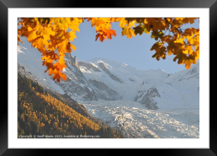 Autumn in Chamonix Framed Mounted Print by Geoff Weeks
