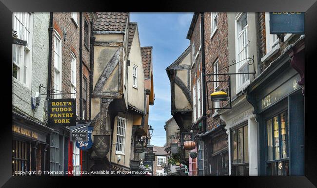 The Shambles - An Alternate Perspective  Framed Print by Thomson Duff