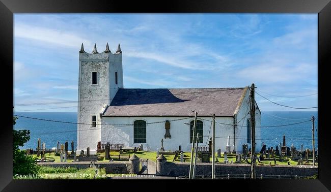 Ballintoy Church of Ireland, Co. Antrim, Northern Ireland  Framed Print by Thomson Duff