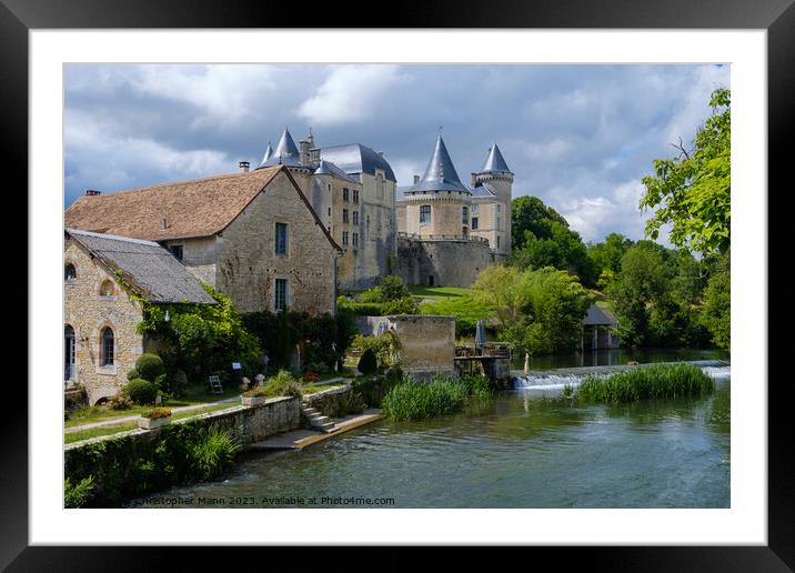 Chateau de Verteuil, Verteuil, Charente, France Framed Mounted Print by Chris Mann