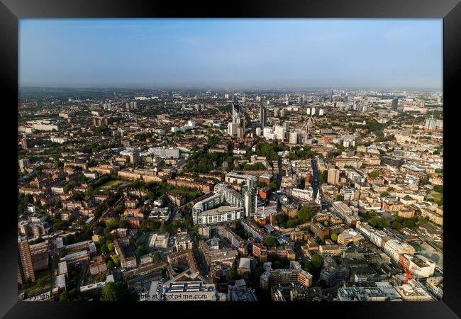 panorama of London from The Shard Framed Print by Chris Mann