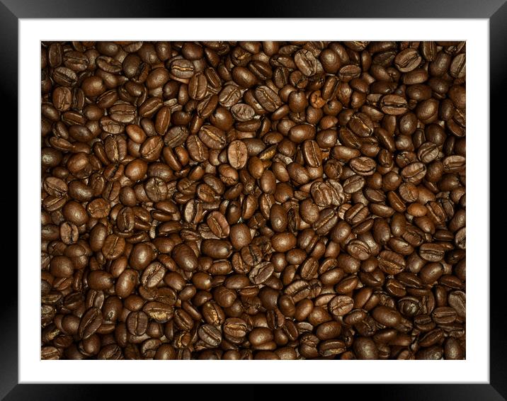 Coffee Beans Framed Mounted Print by Martyn Large