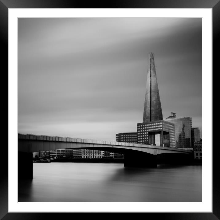 Long exposure of the Shard in London (Castle) Framed Mounted Print by Martyn Large