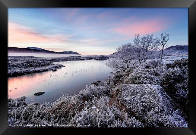  "Stunning Sunrise at Rannoch Moor" Framed Print by Peter Paterson