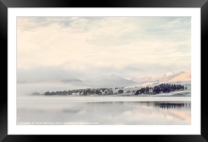 Loch Tulla in morning light Framed Mounted Print by Peter Paterson