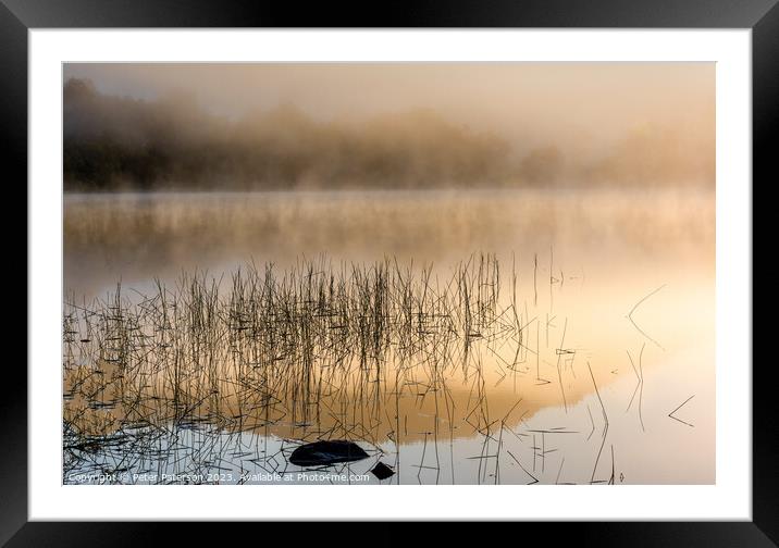 Loch Venachar Sunrise Framed Mounted Print by Peter Paterson