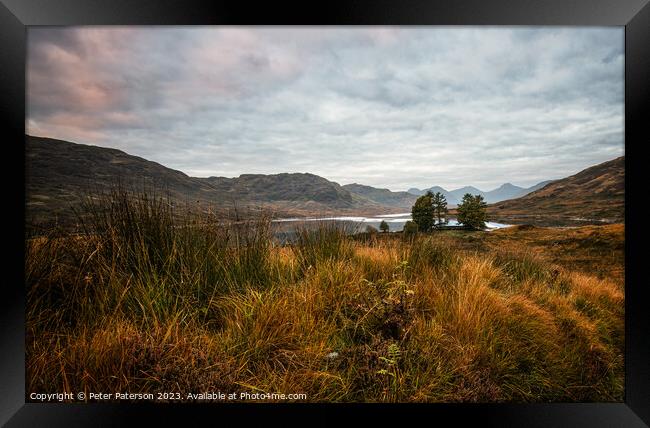 Autumn at Loch Arklet Framed Print by Peter Paterson