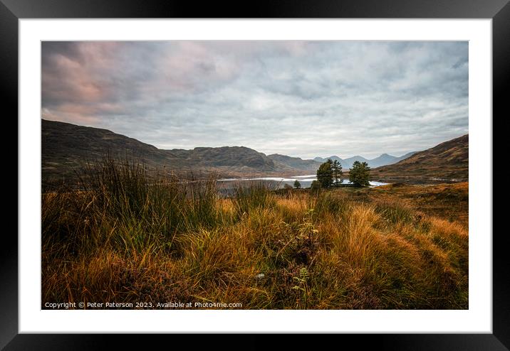Autumn at Loch Arklet Framed Mounted Print by Peter Paterson