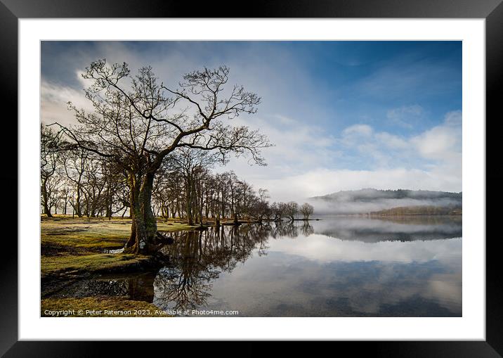 Sunny Loch Ard Framed Mounted Print by Peter Paterson