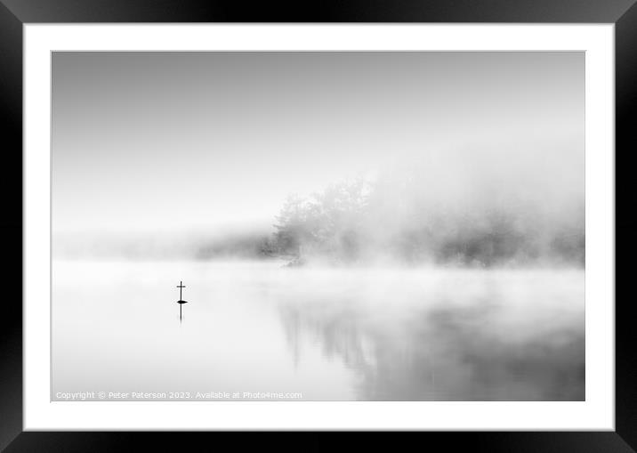 Rising Mist Loch Ard Framed Mounted Print by Peter Paterson