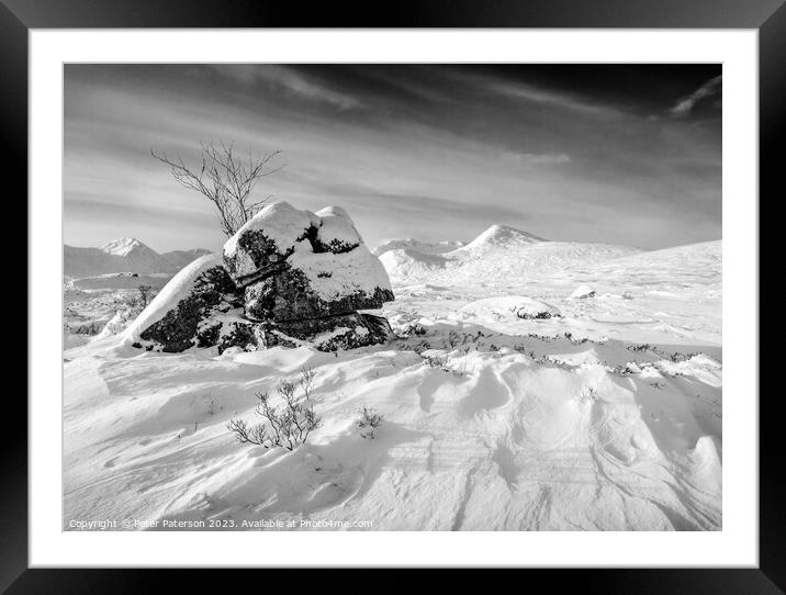Winter on Rannoch Moor Framed Mounted Print by Peter Paterson