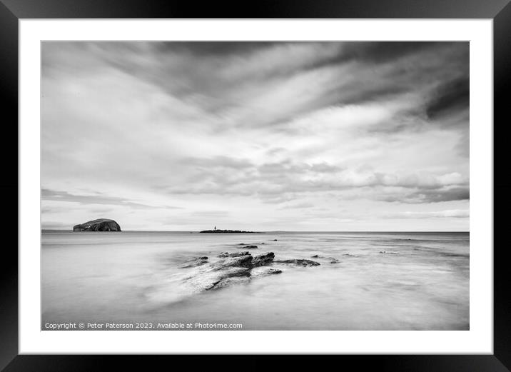 Seacliff Beach and Bass Rock Framed Mounted Print by Peter Paterson