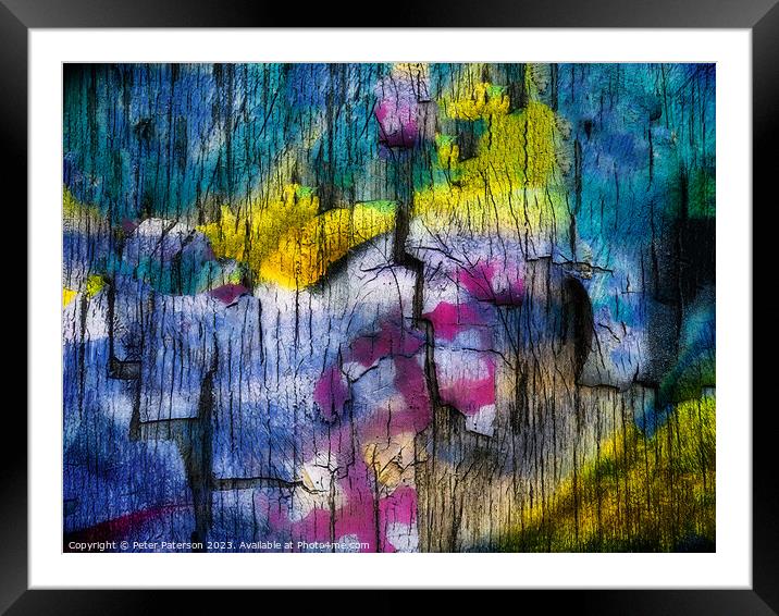 Abstract Photo of Graffiti Framed Mounted Print by Peter Paterson