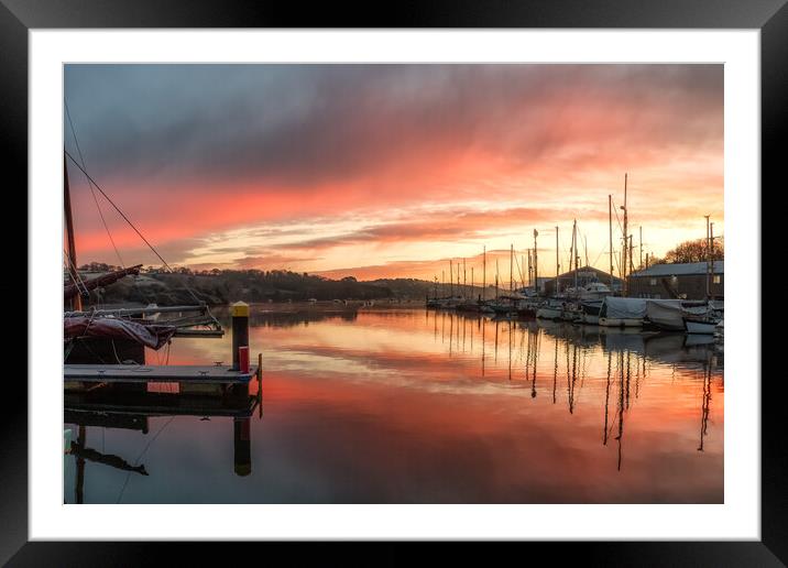 Serenity at Penryn Harbour Framed Mounted Print by Matthew Grey