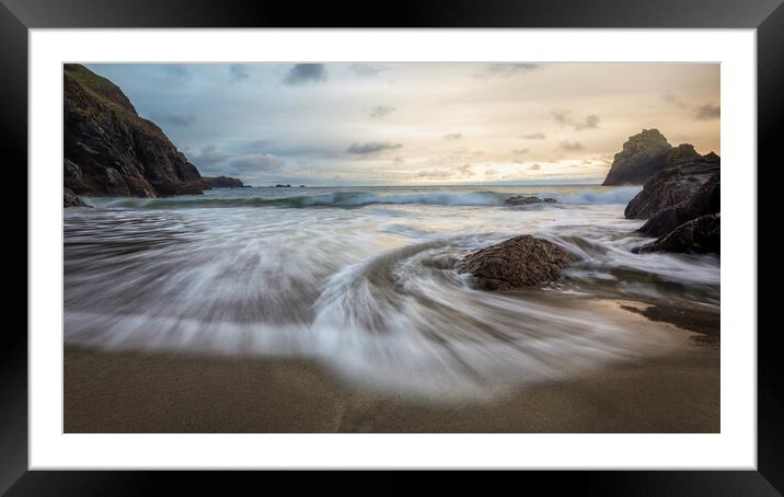 Turquoise Oasis in Cornwall Framed Mounted Print by Matthew Grey