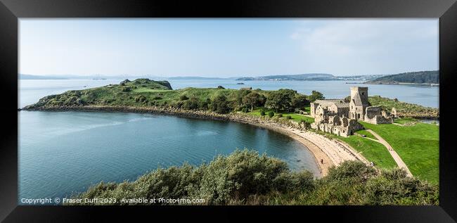 Inchcolm Abbey Panorama, Firth of Forth, Scotland Framed Print by Fraser Duff