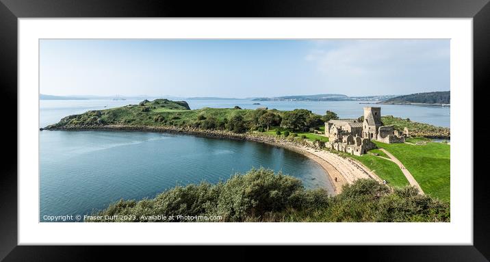 Inchcolm Abbey Panorama, Firth of Forth, Scotland Framed Mounted Print by Fraser Duff