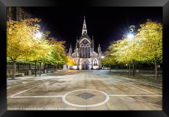 Glasgow Cathedral at Night, Glasgow, Scotland Framed Print by Fraser Duff