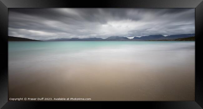 Approaching Storm, Luskentyre Beach, Isle of Harris Framed Print by Fraser Duff