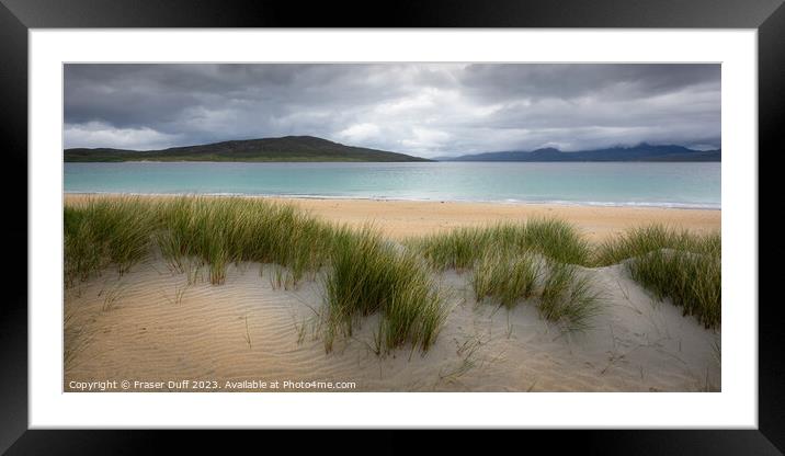 Across the Dunes, Luskentyre, Harris, Outer Hebrides Framed Mounted Print by Fraser Duff