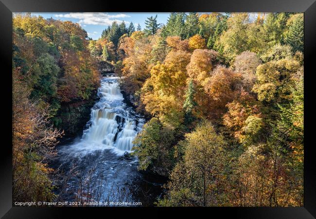 Autumn at the Falls of Clyde, New Lanark, Scotland Framed Print by Fraser Duff