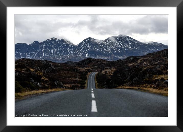 The Road to the Mountains  Framed Mounted Print by Olivia Coukham