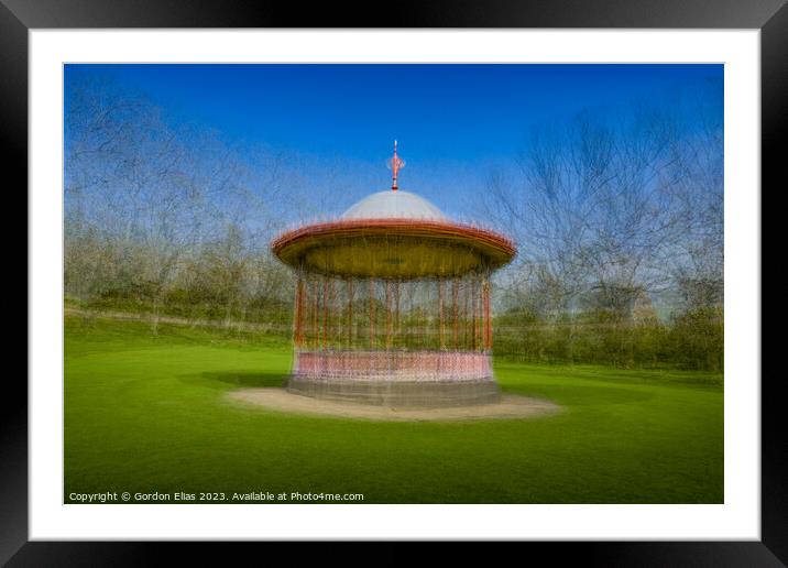 The Bandstand in Lincoln Arboretum Framed Mounted Print by Gordon Elias