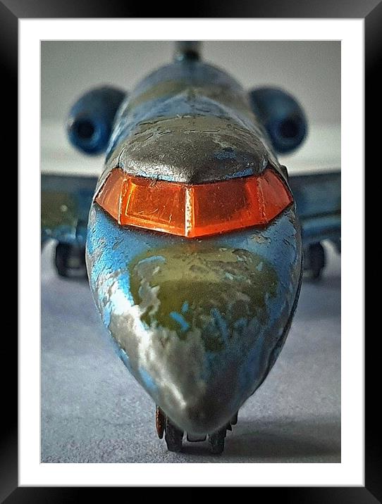 1970 Dinky Toys Hawker Siddeley 125 No 723 Framed Mounted Print by Lowercase b Studio 