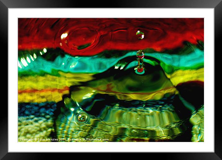 Psychedelic Drop Framed Mounted Print by Dave Menzies