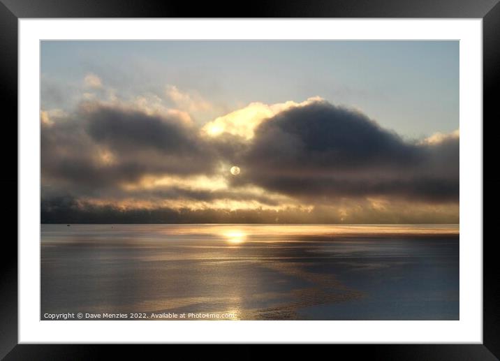 December Sunrise in Argyll Framed Mounted Print by Dave Menzies