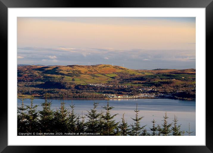 Inverkip Marina from Cowal Framed Mounted Print by Dave Menzies