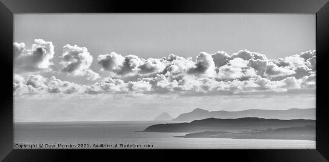Islands and Clouds Framed Print by Dave Menzies