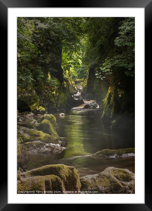 Fairy Glen North Wales Framed Mounted Print by Terry Brooks
