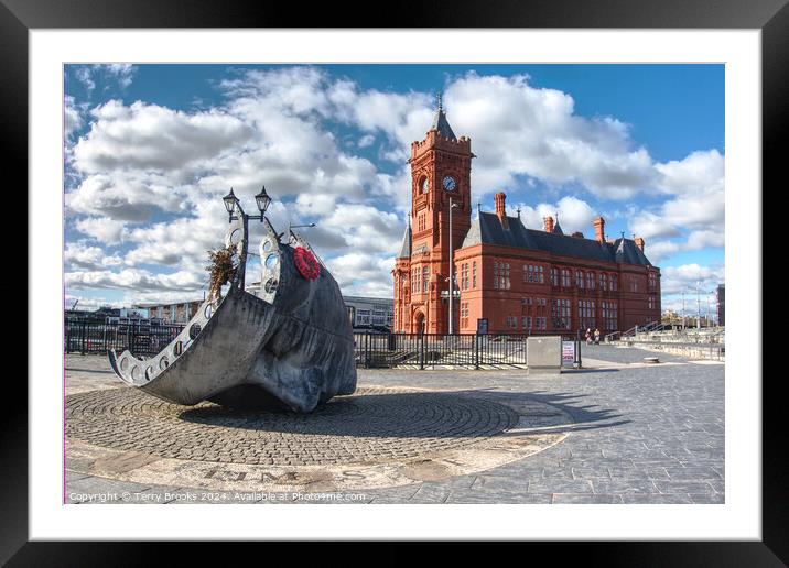 Merchant Seaman Memorial and Pier Head Building Framed Mounted Print by Terry Brooks