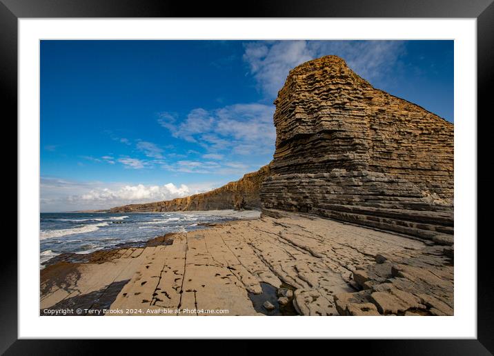 Heritage Coast South Wales Framed Mounted Print by Terry Brooks