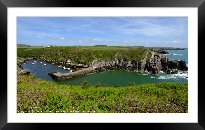 Porthclais Harbour St David's Pembrokeshire Framed Mounted Print by Terry Brooks