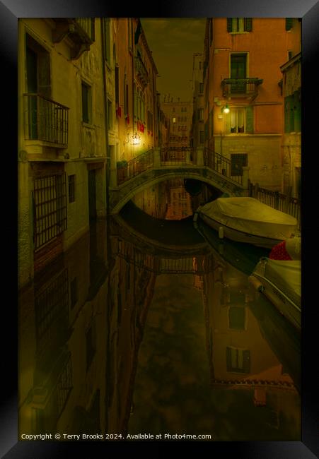 Venice Italy Inner Canal Framed Print by Terry Brooks