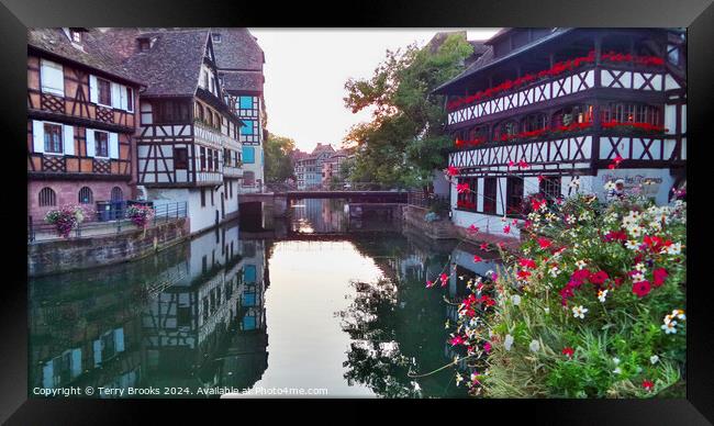Beautiful Strasbourg Canal Framed Print by Terry Brooks