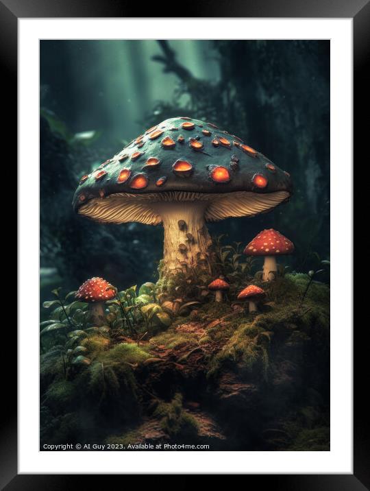 Magical Mushrooms Framed Mounted Print by Craig Doogan Digital Art