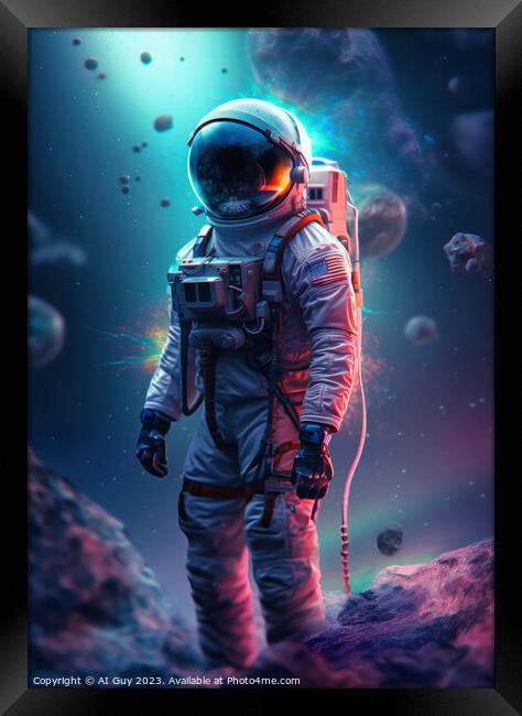 AI Spaceman Framed Print by Craig Doogan Digital Art