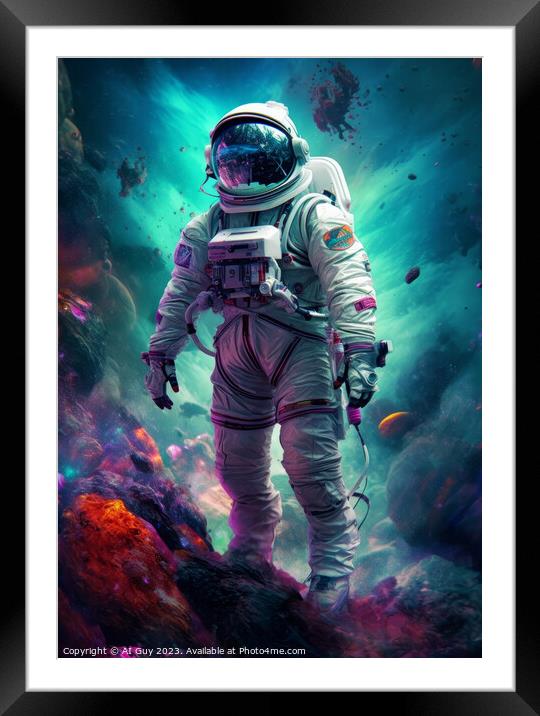 Abstract Spaceman Framed Mounted Print by Craig Doogan Digital Art