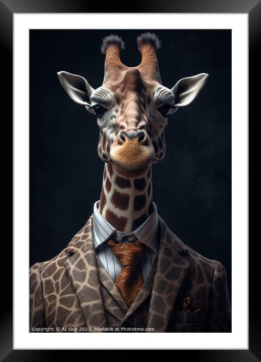 Lord Giraffe Framed Mounted Print by Craig Doogan Digital Art