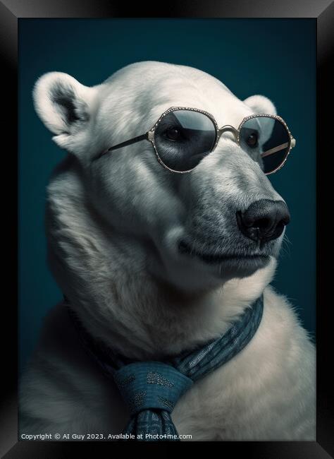 Polar Bear Framed Print by Craig Doogan Digital Art