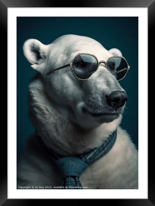 Polar Bear Framed Mounted Print by Craig Doogan Digital Art