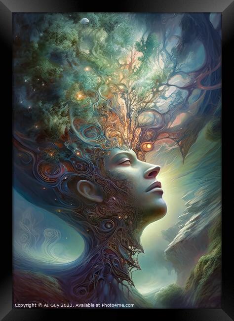 Abstract Fantasy Portrait Framed Print by Craig Doogan Digital Art