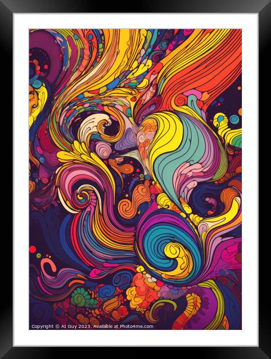 Abstract LSD Visuals Framed Mounted Print by Craig Doogan Digital Art