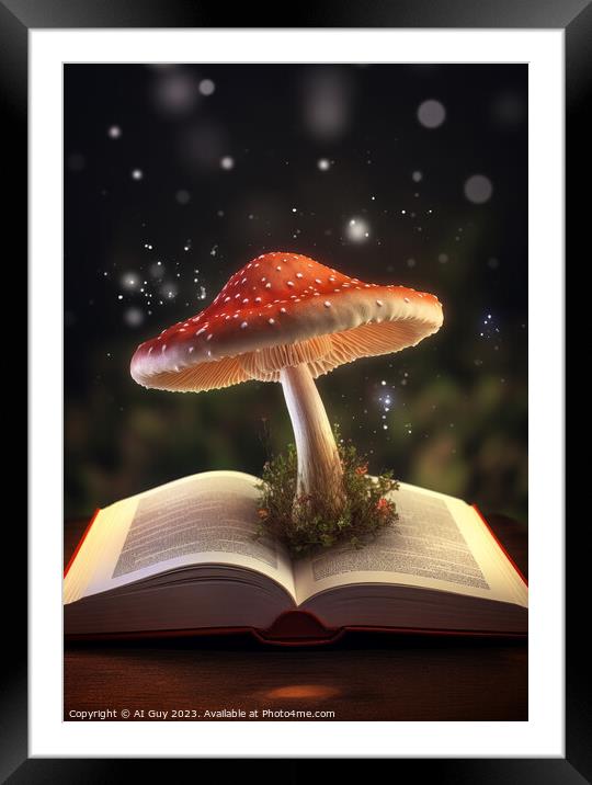 Magical Mushroom Book Framed Mounted Print by Craig Doogan Digital Art