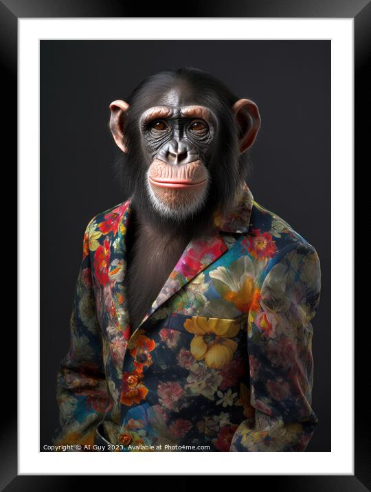 Funky Monkey Framed Mounted Print by Craig Doogan Digital Art