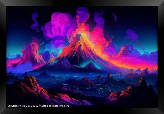 Fantasy Volcano Framed Print by Craig Doogan Digital Art