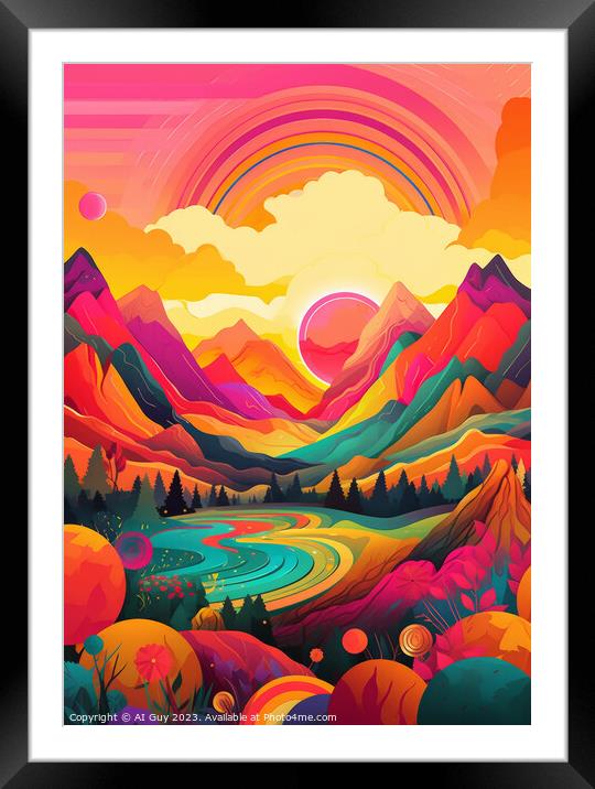 Abstract Psychedelic Land Framed Mounted Print by Craig Doogan Digital Art